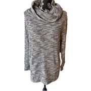 Lou & Grey Gray Marled Cowl Neck Sweater Size L