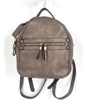 Sole Society Women's Brown Gray Faux Leather Lined Adjustable Mini Backpack Bag