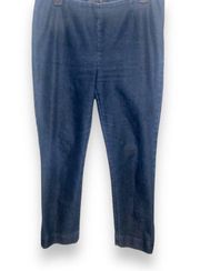 LAFAYETTE 148 NEW YORK Cotton Denim Cropped Ankle Zip Casual Bleecker Pants 6