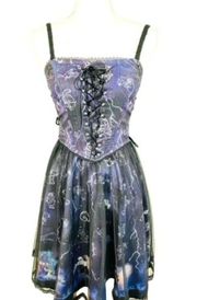 Secret Honey X Disney Crystal Season Villians Lace Up Corset Dress Free Size