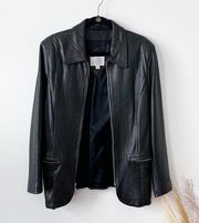 Vintage 90’s black 100% genuine lamb skin leather jacket