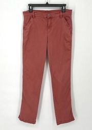 Kuhl Women's Straight Leg Slim Fit Pants Size 10 Stretch Rust 5-Pocket *SPOTS*