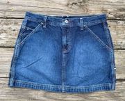 Vintage Y2K Tommy Hilfiger Jeans Denim Carpenter Mini Skirt