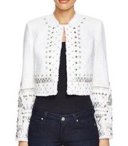 NWT Elie Tahari White Doris Embellished Jacket Suit
Size: S