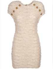 Balmain sequin-embellished tweed mini dress size FR 44