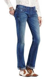 Lucky Brand Sienna Tomboy Mid Rise Straight Leg Jeans distressed Relaxed Sz 27