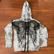 NWT WOMEN’S AFFLICTION WING OF PHARAOH L/S HOODIE