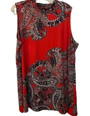 Melissa Paige Woman 1X Paisley Sleeveless Tank