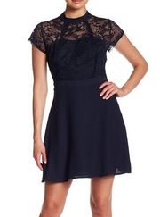 19 Cooper Lace Eyelet Mock Neck Dress NWT M UO