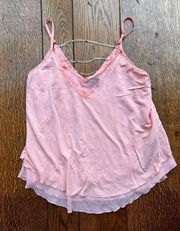 Guess Small Pink Chain Detail Tank Top