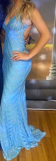 B. Darlin Blue Prom Dress