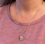 Swarovski silver color heart necklace