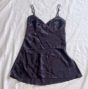 Small Satin Marilyn Monroe by Warner’s Night Gown Lingerie Dark Purple Used