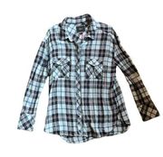 Rails Free People Plaid Flannel Long Sleeve Button Down Womens Size Medium