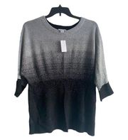 Jaclyn Smith Plus Size‎ Black/Silver Metallic Shine Blouse Size XXL