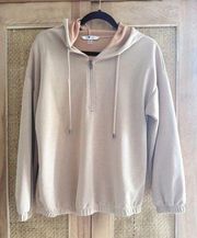 Cable & Gauge Aport Zipper Drawstring Fashion Hoodie Pullover Size Medium Tan