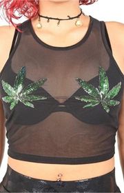 IRON Fist Mary Jane Crop Mesh Top