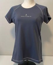 Alo short sleeve blue running tee Sz M