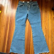Good American Button Fly Good Legs Flare Jeans Sz 15