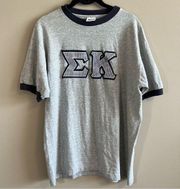 Anvil Gray Navy Blue Sigma Kappa Sorority Letters Large