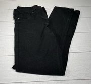 Almost Famous Ink Black Skinny Leg Mid Rise Jeans Juniors Size 13