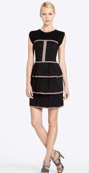 BCBG Yasmina Tiered Poplin Dress