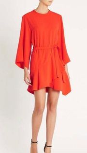 Iro Layer Ruffle Dress in Orange