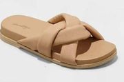 Universal Threads Universal Thread Cosette Padded Slide Sandals Tan Women's Size 11 NWT