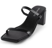 Jeffery Campbell Black Jelly Block Heel Sandal Size 6 New without box