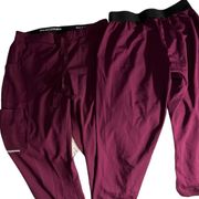 Burgundy scrub pants (2)