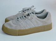 Sambarose Gray Suede platform sneakers size 5.5