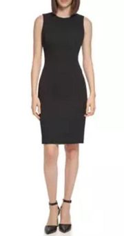 black Midi dress Classy Side Zippers detail silver hardware women 6