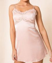 Helena Lace slip dress Xs nude pink