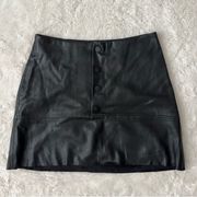 Zara Trafaluc Collection Black Faux Leather Skirt