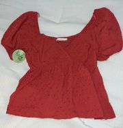 Rose Smocked Back Top