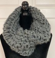 Mossimo Gray cotton oversized chunky crochet scarf. One size