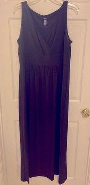 Chaps black v-neck maxi dress size XL