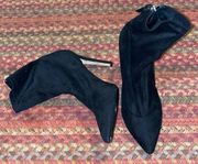 SAKS FIFTH AVENUE BLACK SOCK BOOT STILETTO HEELS