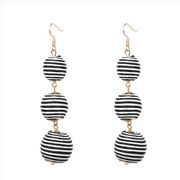 FREE with bundle! NWT Express black and white threaded drop dangle earrings