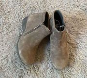 Dansko grey nubuck leather ankle booties size 36 or 5.5/6