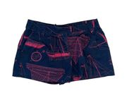 Urban Outfitters BGD Nautical Sailboat Poplin Shorts Navy Size 2