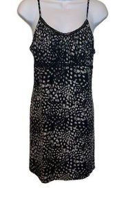 Apt.9 Intimates Spaghetti Animal Print Laced Cami Dress Grey/Black Size L