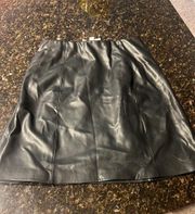 Faux Leather Skirt