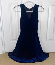 AQUA Velvet Blue Dress In Excellent Used Condition 