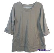 Soft Surroundings Brown Peruvian Pullover Top Size PM