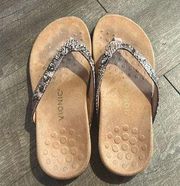 Vionic Lucia Thong Sandal (Women) -Pink  Snake Skin 8.5