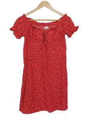 Princess Polly  Gracie Red Floral Mini Dress Sz 12