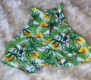 PARROTS IN PARADISE TROPICAL TOP