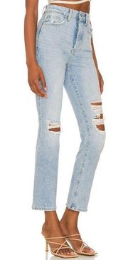 LOVERS AND FRIENDS Reece High Rise Slim Straight in Wash Robertson Size US 26