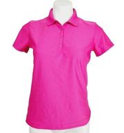 Izod Zone FX hot pink polo pearl snap Size small